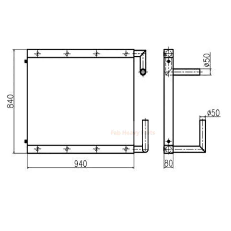 For Hitachi Excavator EX300-2 EX300-3 EX300-3C EX310H-3C Hydraulic Oil Cooler 4320516