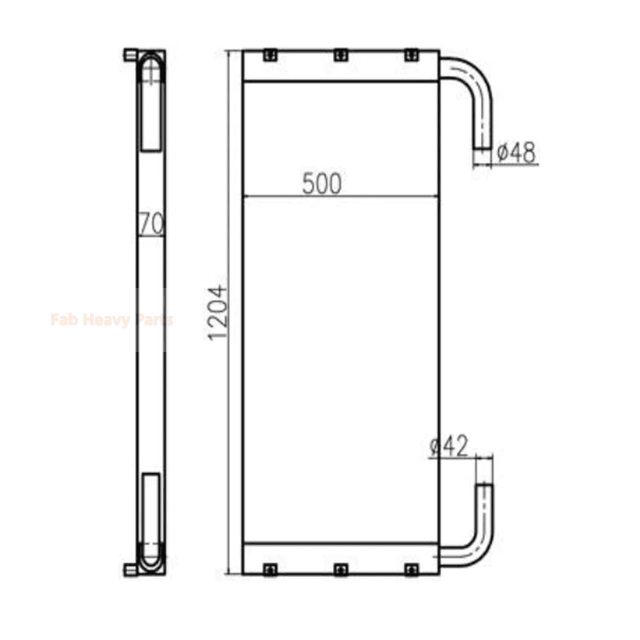 For Hitachi Excavator ZX250-3 ZX260-3 Hydraulic Oil Cooler