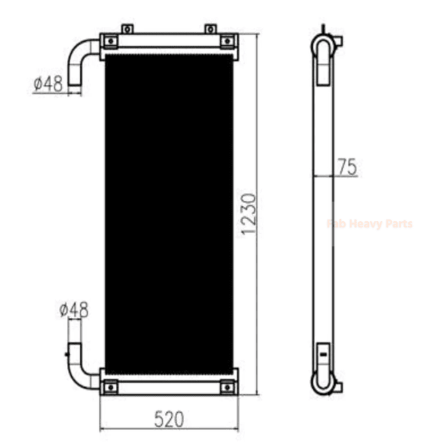 Für Hitachi Bagger ZX350-3 Hydraulikölkühler