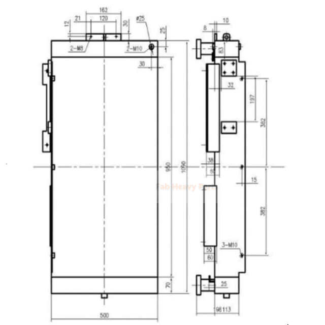 Für Hyundai Bagger R265-9 R275-9T R305-9 Hydraulikölkühler