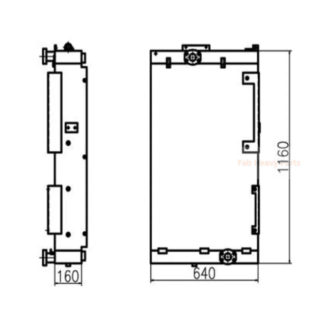 For Hyundai Excavator R305-9T R335-9T R385-9T Hydraulic Oil Cooler