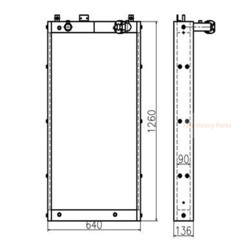 For Hyundai Excavator R375-7 Hydraulic Oil Cooler