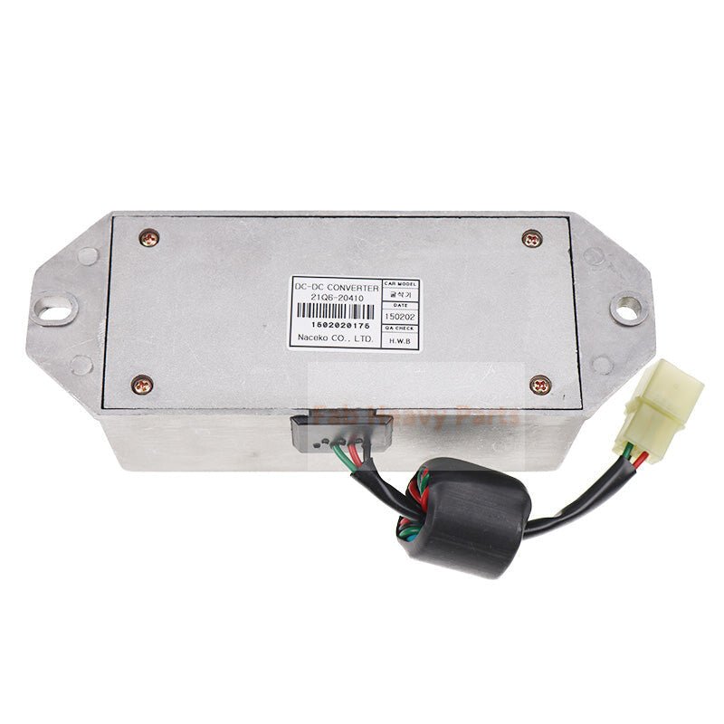 For Hyundai R225LC - 9T R215 - 9 R385 - 9 R250LC - 9 DC 22V - 28V to DC 12V 10A Converter Regulator 21Q6 - 20410 - Fab Heavy Parts