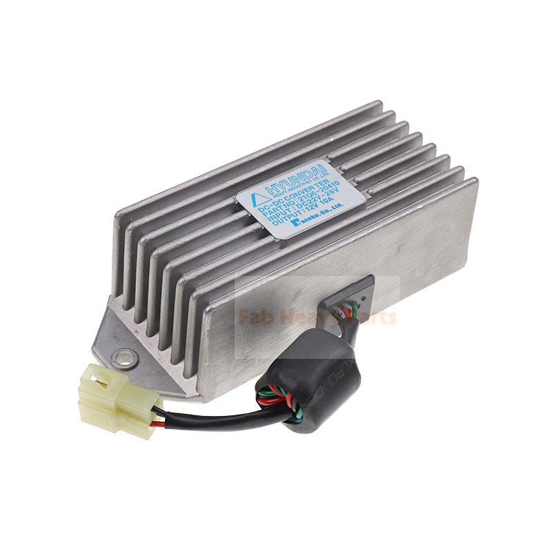 For Hyundai R225LC - 9T R215 - 9 R385 - 9 R250LC - 9 DC 22V - 28V to DC 12V 10A Converter Regulator 21Q6 - 20410 - Fab Heavy Parts