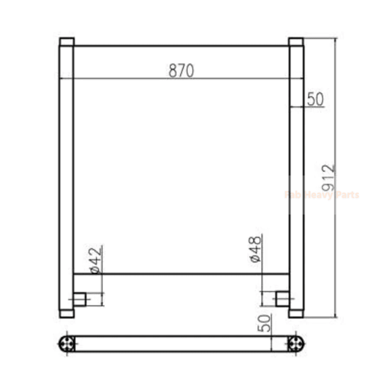 For JCB Excavator 936C 936D Hydraulic Oil Cooler