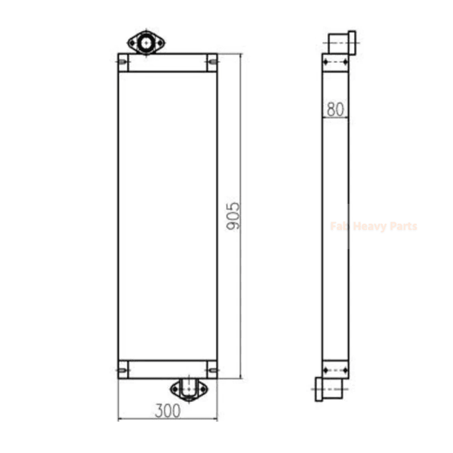 Voor Kobelco graafmachine SK150-8 hydraulische oliekoeler