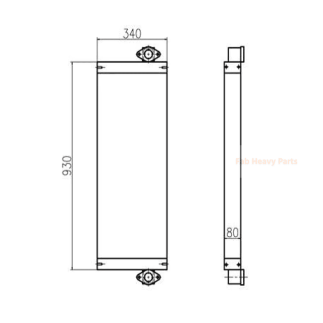 For Kobelco Excavator SK210LC-8 Hydraulic Oil Cooler