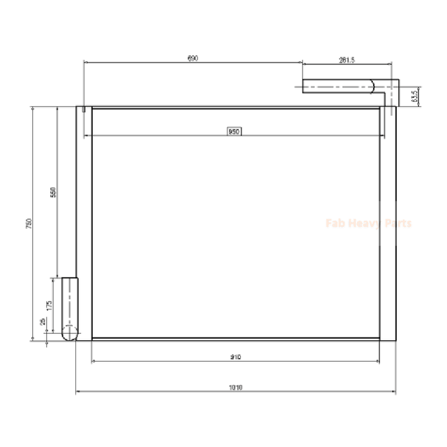 Para Kobelco Excavator SK250-6 Enfriador de aceite hidráulico