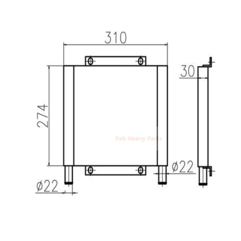 Fits For Komatsu Excavator PC20MR-1 PC20MRX-1 PC20UU-3 Engine 3D74E Hydraulic Oil Cooler 21U-03-31130 20C-03-31410