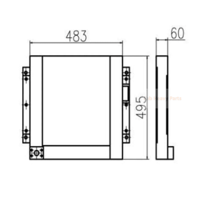 Per radiatore dell'olio idraulico Lonking LG6065