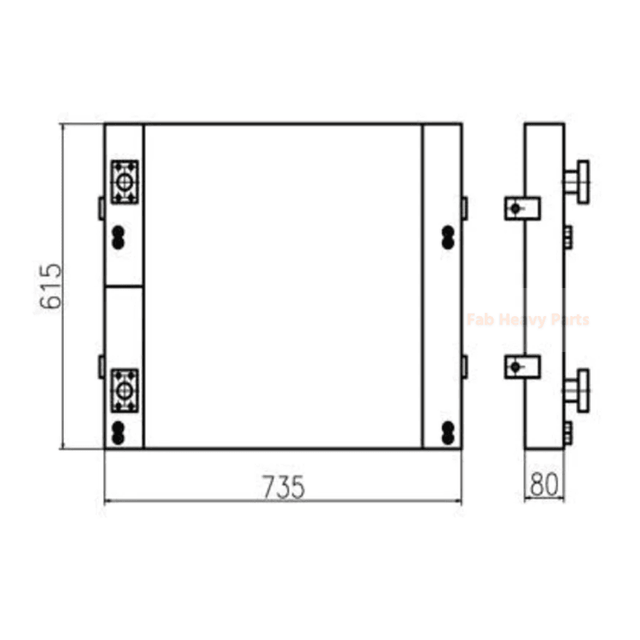 Für SDLG LG6150E LG6135E LG6180 Hydraulikölkühler