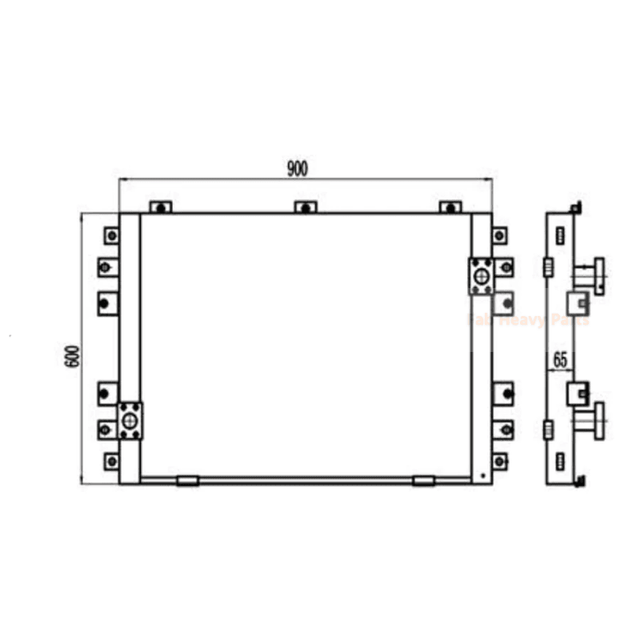 For SDLG LG6210E LG6225E Hydraulic Oil Cooler