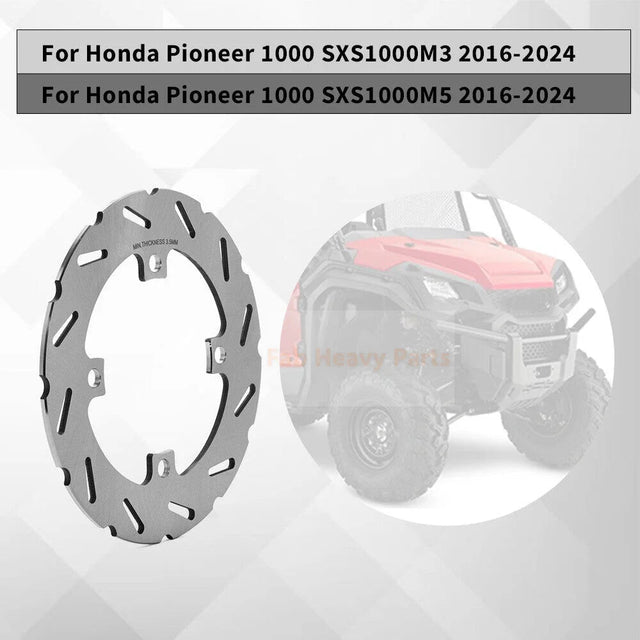 Front Rear Brake Disc Rotors Pads 43251 - HL4 - A01 Fits for Honda Pioneer 1000 SXS 1000M3/M5 2016 - 2024 - Fab Heavy Parts