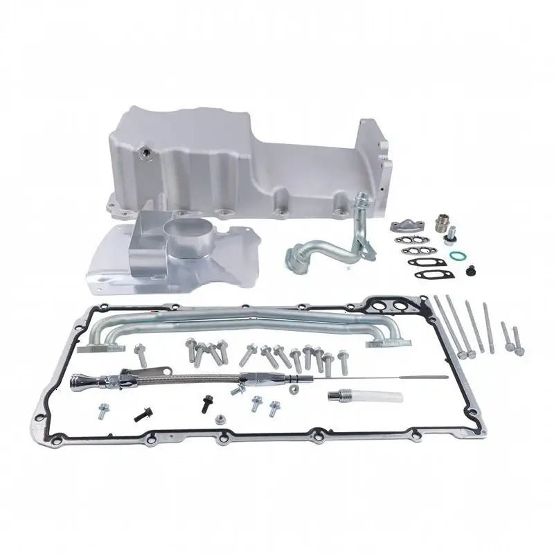 Front Wet Sump Retrofit Engine Oil Pan Kit 81076S for Chevrolet Gen III/IV Chevy LS1 LS2 LS3 LSX 4.8L/294 - 6.2L/376 - Fab Heavy Parts