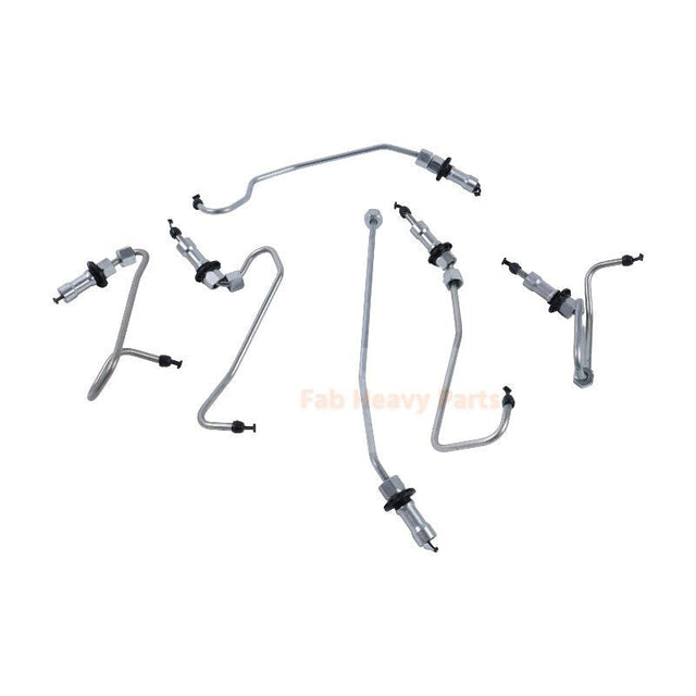 Fuel Injection Pipe Kit for Caterpillar CAT Engine C6.6 Excavator 320D M316D M318D Loader 924H 930H 938H - Fab Heavy Parts
