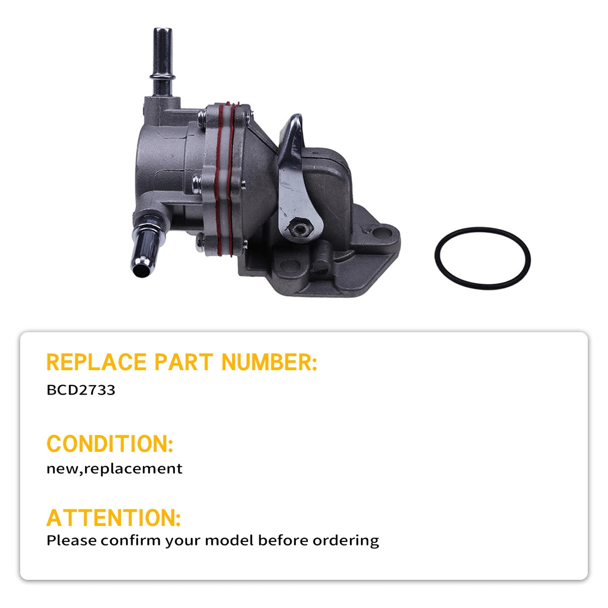 Fuel Pump BCD2733 for JCB Backhoe Loader 3CX 4CX - Fab Heavy Parts