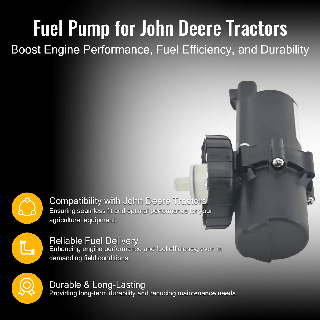 Fuel Pump RE509530 Fits for John Deere Tractors 6310 6410 6510 6610 6810 6910 6910S - Fab Heavy Parts