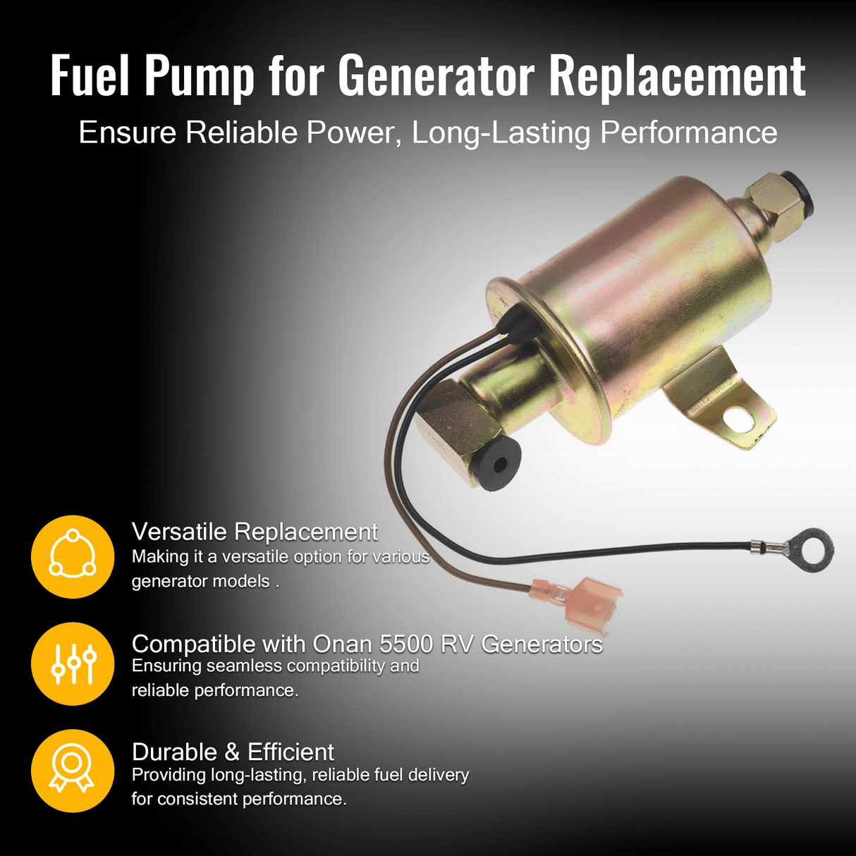 Fuel Pump Replaces Onan 5500 RV Generator 149233103 Fits Cummins A029G426 A047Z224 Airtex E11010 - Fab Heavy Parts