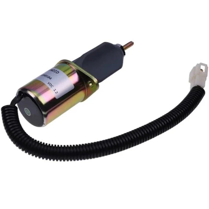 Fuel Shut Off Solenoid 425 - 36117 for Yanmar Engine 4TNE106 4TNE106T Gehl Skid Loader SL7600 SL7800 - Fab Heavy Parts