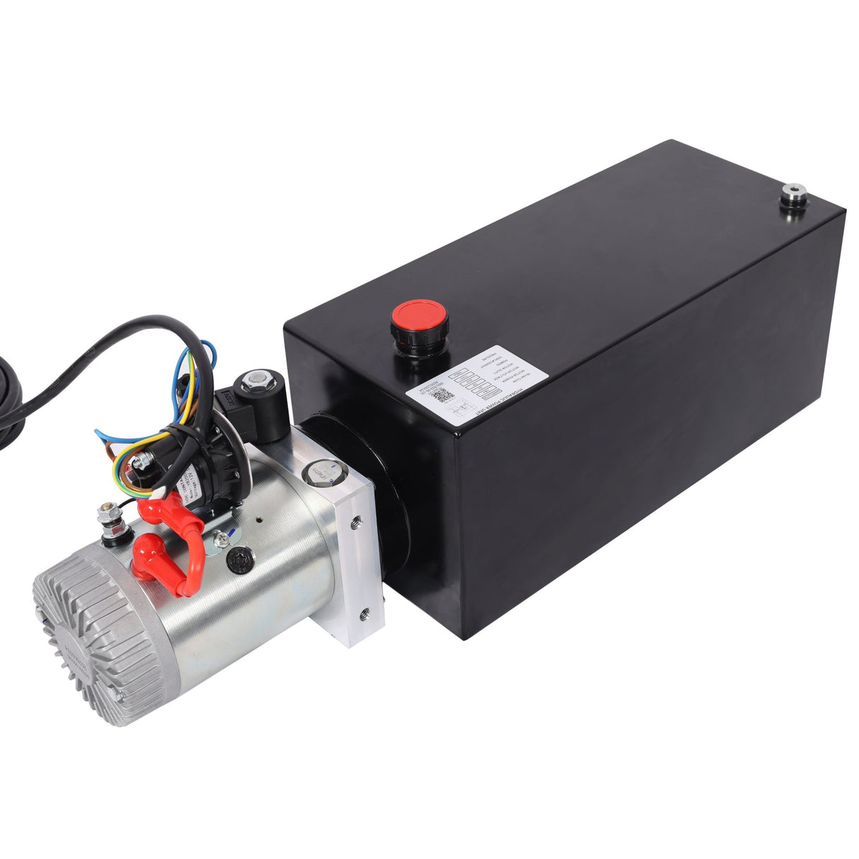 Heavy Duty 12V DC Hydraulic Power Unit 12 Quart Steel Tank Hydraulic Pump for Dump Trailer Lift Gate Wood Splitter Aerial Work Platform and Small Lifting Equipment with Remote Control - Fab Heavy Parts