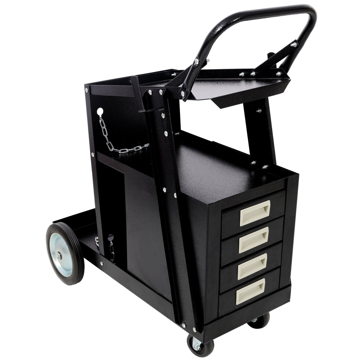 Heavy Duty 2 - Tier 4 Drawers Rolling Welding Cart Portable Welder Storage Trolley with Wheels for MIG TIG ARC Welder Plasma Cutter and Welding Accessories - Fab Heavy Parts