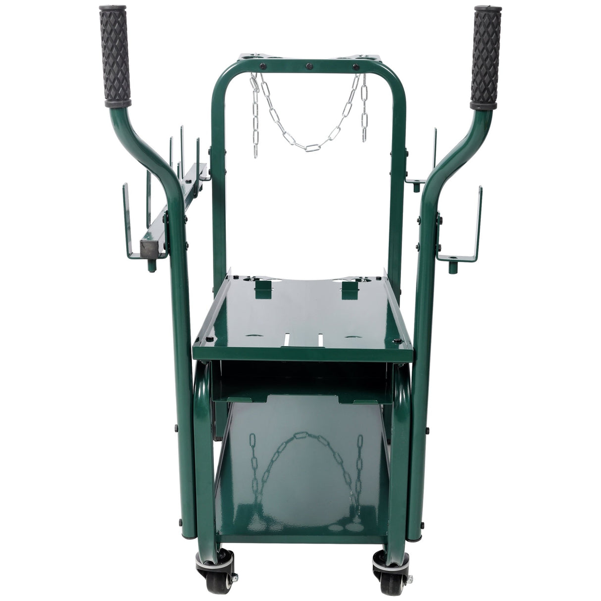 Heavy Duty 2 - Tier Rolling Welding Cart Portable Welder Storage Trolley with Wheels for MIG TIG ARC Welder Plasma Cutter and Welding Accessories - Green - Fab Heavy Parts