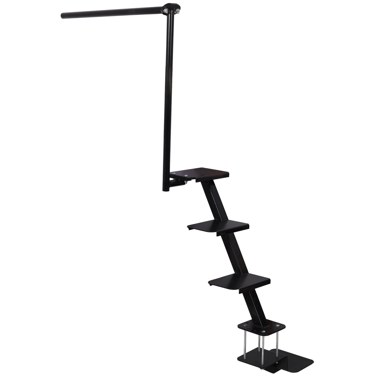 Heavy Duty 4 Step Boat Trailer Steps with Secure Handle Tread Steel Trailer Tongue Ladder Universal Fit for Most Boat Trailers - Fab Heavy Parts