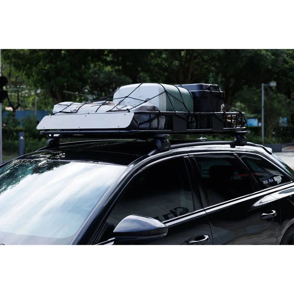 Heavy Duty 64"x 39" Roof Rack Rooftop Cargo Carrier Basket with Waterproof Bag Tie Down Strap & Net, Car Top Luggage Holder for SUV, 200lbs Capacity - Fab Heavy Parts