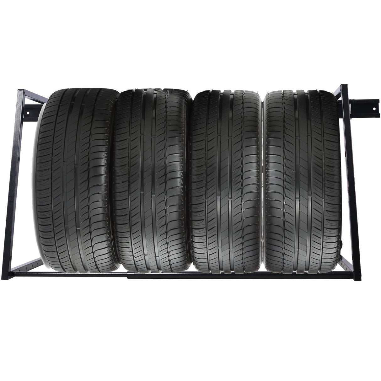 Heavy Duty Adjustable Garage Capacity 400 Lbs Wall Multi - Tire Rack Storage - Black - Fab Heavy Parts