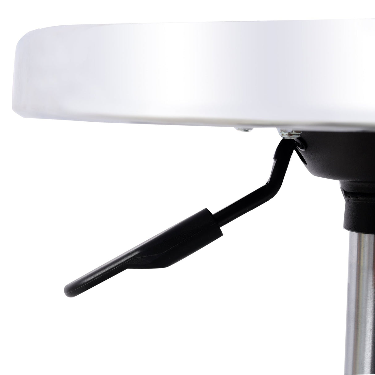 Heavy Duty Adjustable Hydraulic Shop Stool Adjustable Mechanic Stool Foot Rest Stool 360° Swivel - Black - Fab Heavy Parts