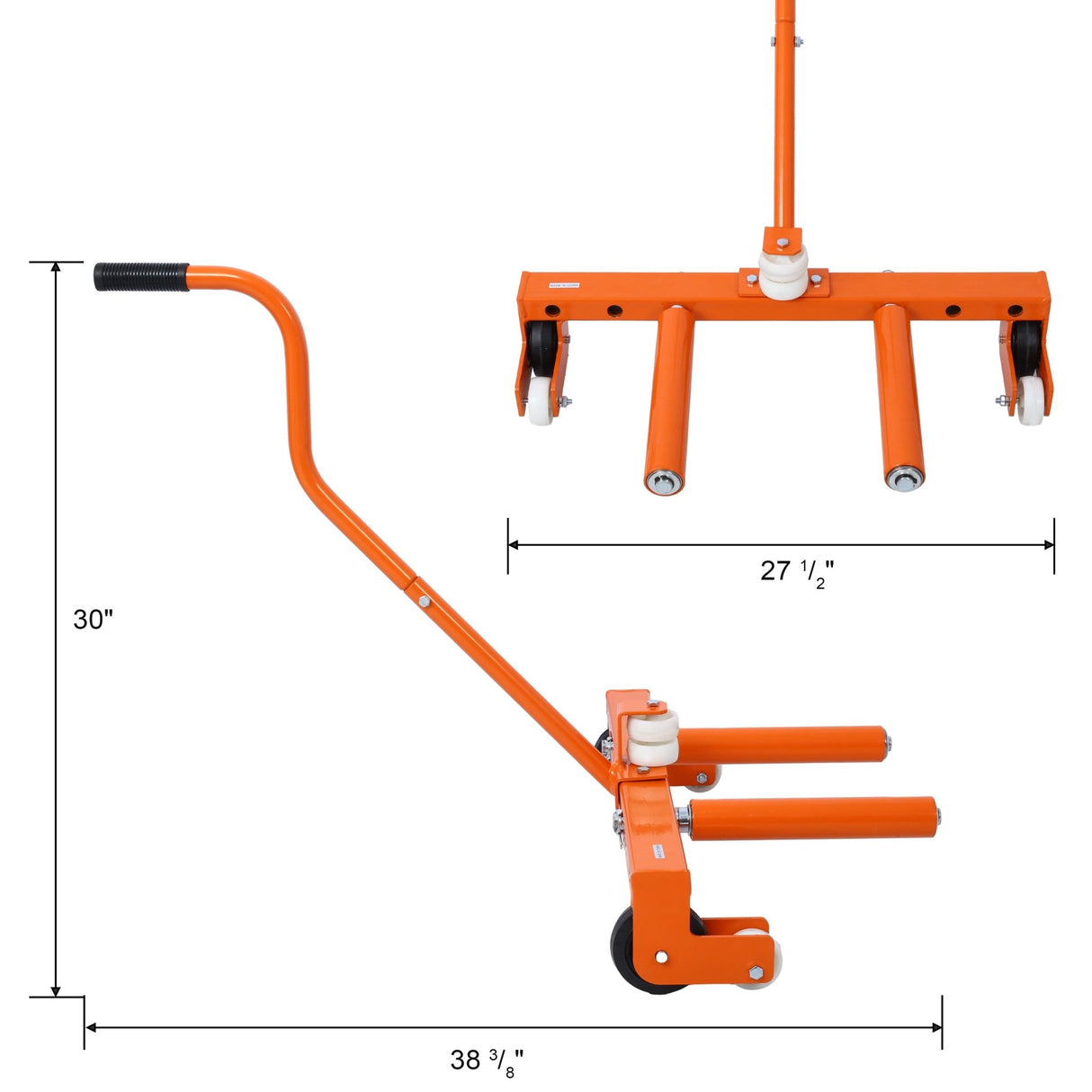 Heavy Duty Adjustable Tire Wheel Dolly 330 Lbs Capacity - Orange - Fab Heavy Parts