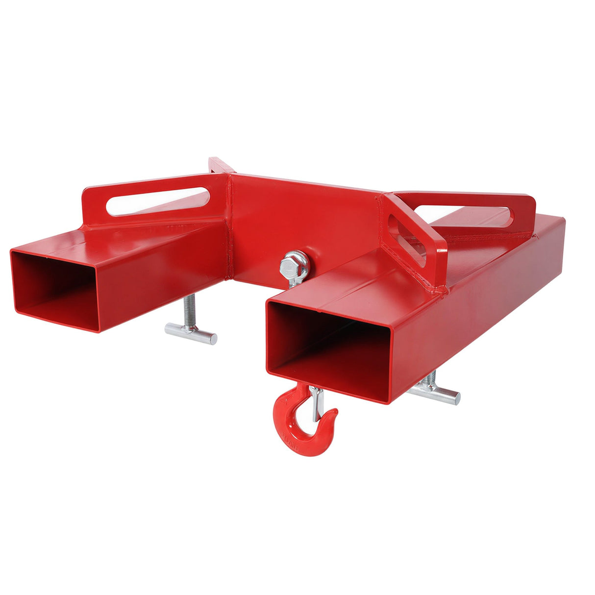 Heavy Duty Forklift Mobile Crane Attachment 6600 LBS Load Capacity Fork Lifting Hoist with Safety Hook & Dual Large T-Bolts - Fab Heavy Parts