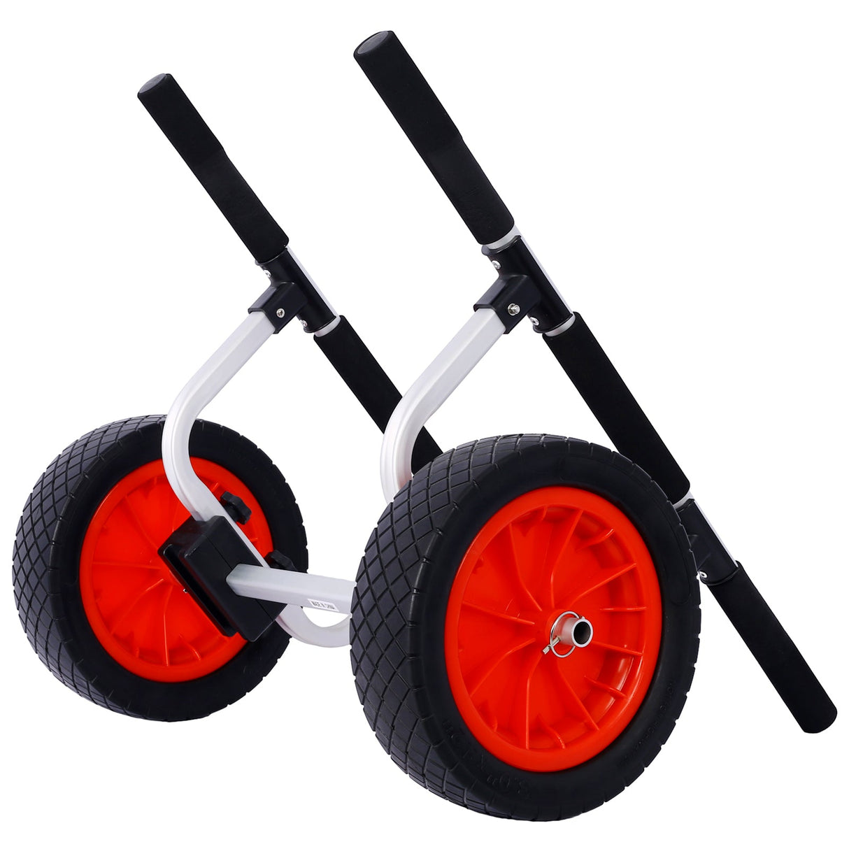 Heavy Duty Kayak Cart Width Adjustable Canoe with 12inch Flatfree Beach Wheels Boat Dolly Trolley with Airless - Fab Heavy Parts