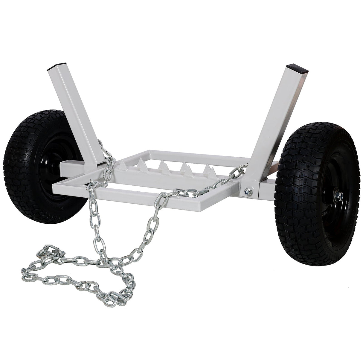 Heavy - Duty Log Dolly Holder White 1100 LBS Capacity - Fab Heavy Parts
