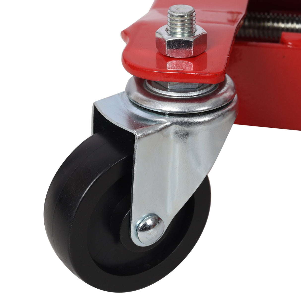 Heavy - Duty Low Lift Transmission Jack with Nylon Safety Strap Steel 450 Lbs Capacity - Fab Heavy Parts