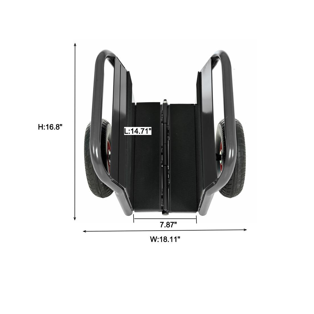 Heavy Duty Panel Dolly Slab Dolly 10" Solid Rubber Tires 1000 LBS All - Terrain Movement for Heavy Drywall Sheet & Door Material - Black - Fab Heavy Parts