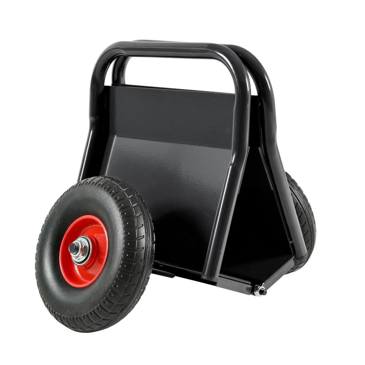 Heavy Duty Panel Dolly Slab Dolly 10" Solid Rubber Tires 1000 LBS All - Terrain Movement for Heavy Drywall Sheet & Door Material - Black - Fab Heavy Parts
