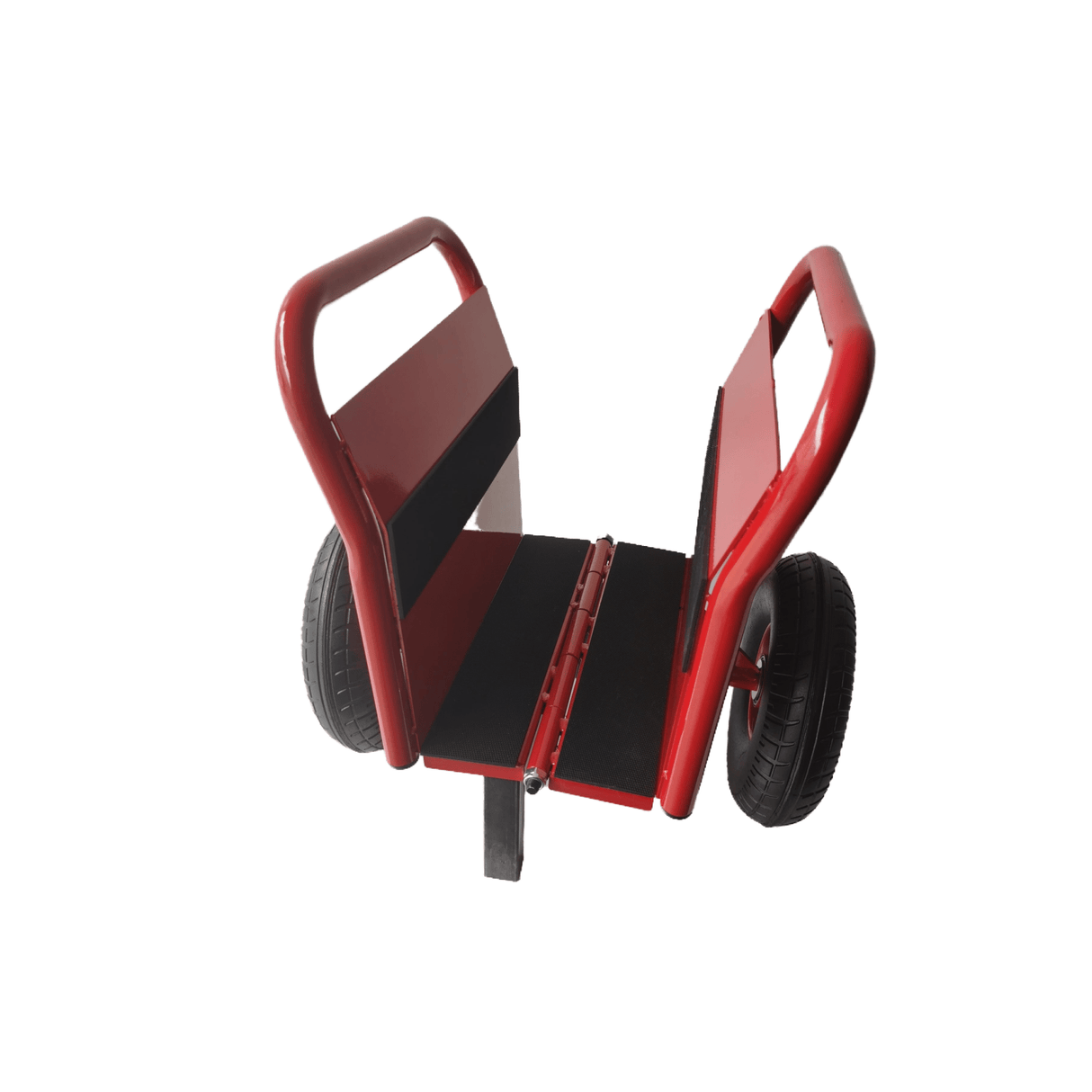 Heavy Duty Panel Dolly Slab Two Nice Handles 10" Solid Rubber Tires Super Weight 1000 LBS All - Terrain Movement - Red - Fab Heavy Parts