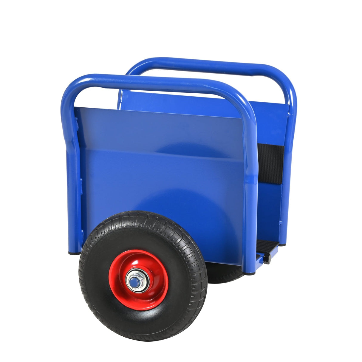 Heavy Duty Panel Slab Dolly Two Handles 10" Solid Rubber Tires 1000 LBS Capacity - Blue - Fab Heavy Parts