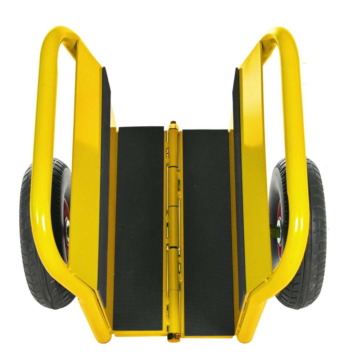 Heavy Duty Panel Slab Dolly Two Handles 10" Solid Rubber Tires 1000 LBS Capacity - Yellow - Fab Heavy Parts
