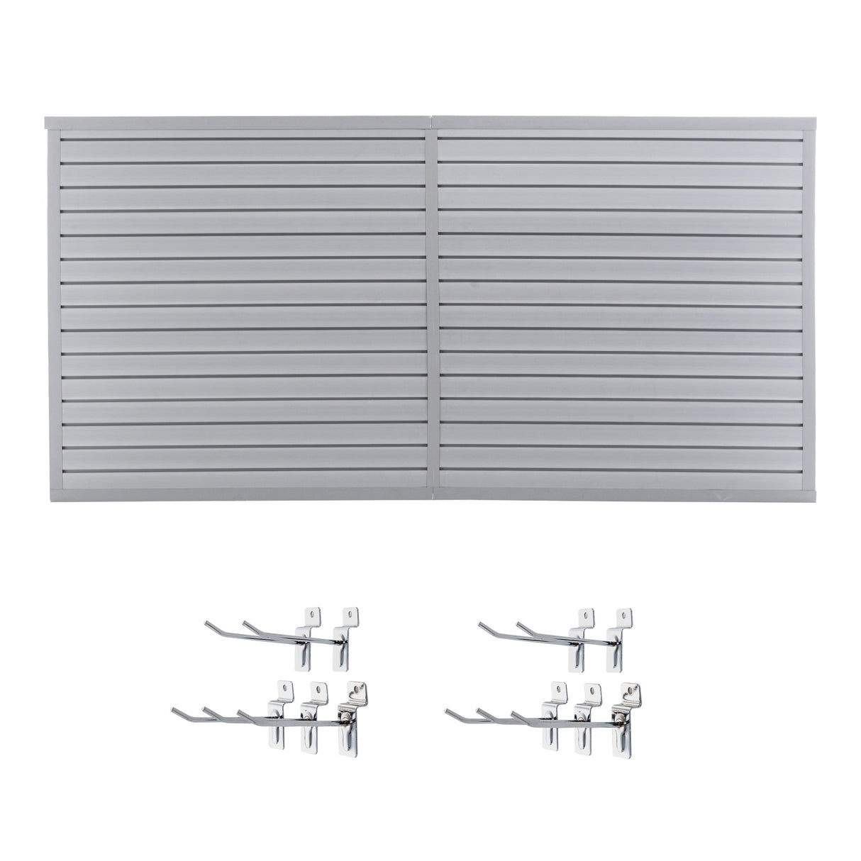 Heavy Duty PVC Slatwall Garage Organizer 8ft x 4ft Section with 10 Panels - Fab Heavy Parts