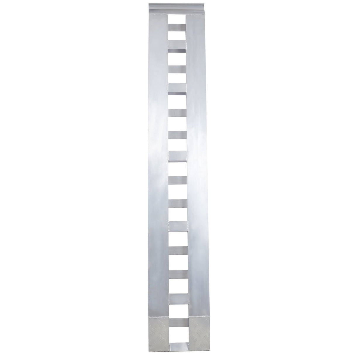 Heavy - Duty Ramps with Top Hook Attaching End Universal Loading 84" X 14" 6600 LBS 1 Pair 2 Ramps Silver Aluminum - Fab Heavy Parts