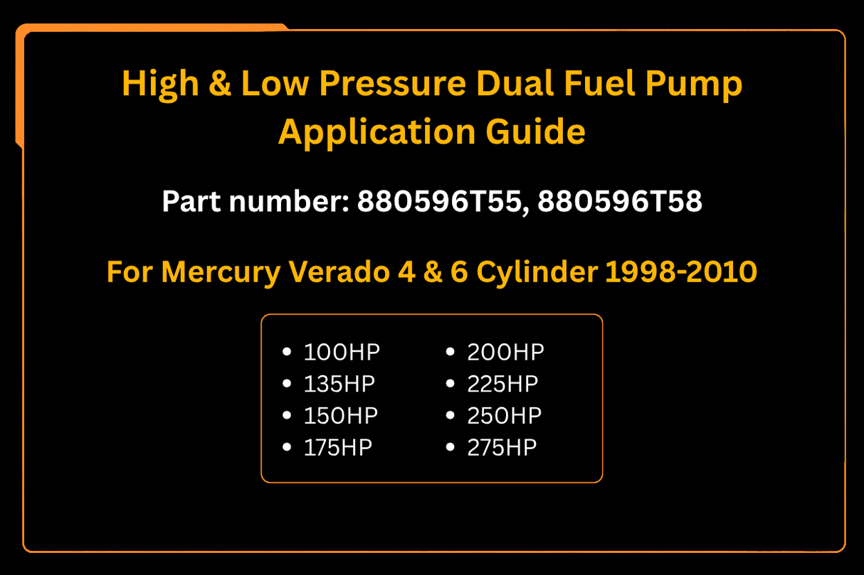 High & Low Pressure Dual Fuel Pump 880596T55 880596T58 Fits for Mercury Verado Outboard Motor - Fab Heavy Parts