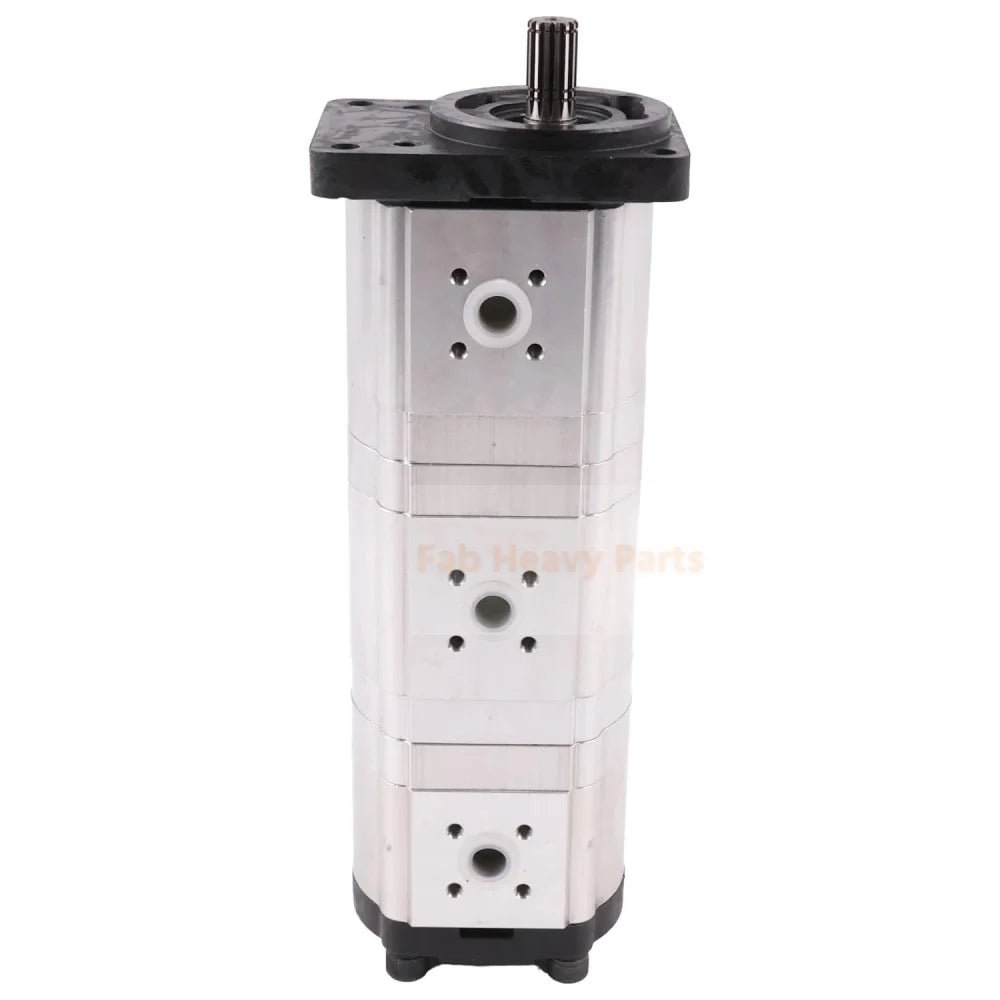 Hydraulic Gear Pump Hydraulic Triple Pump 307012 - 8160 68651 - 61110 Fits for Kubota KX101 Excavator for Zexel 13.2CC+13.2CC+8CC Shaft φ17mm 15T - Fab Heavy Parts