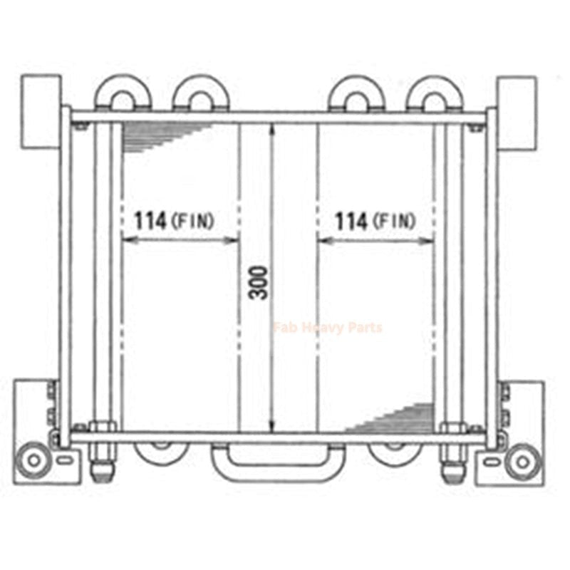 Hydraulic Oil Cooler 104 - Y16 - 3272 Fits for Komatsu Bulldozers D20PL - 7 D21A - 7 D21S - 7 - Fab Heavy Parts