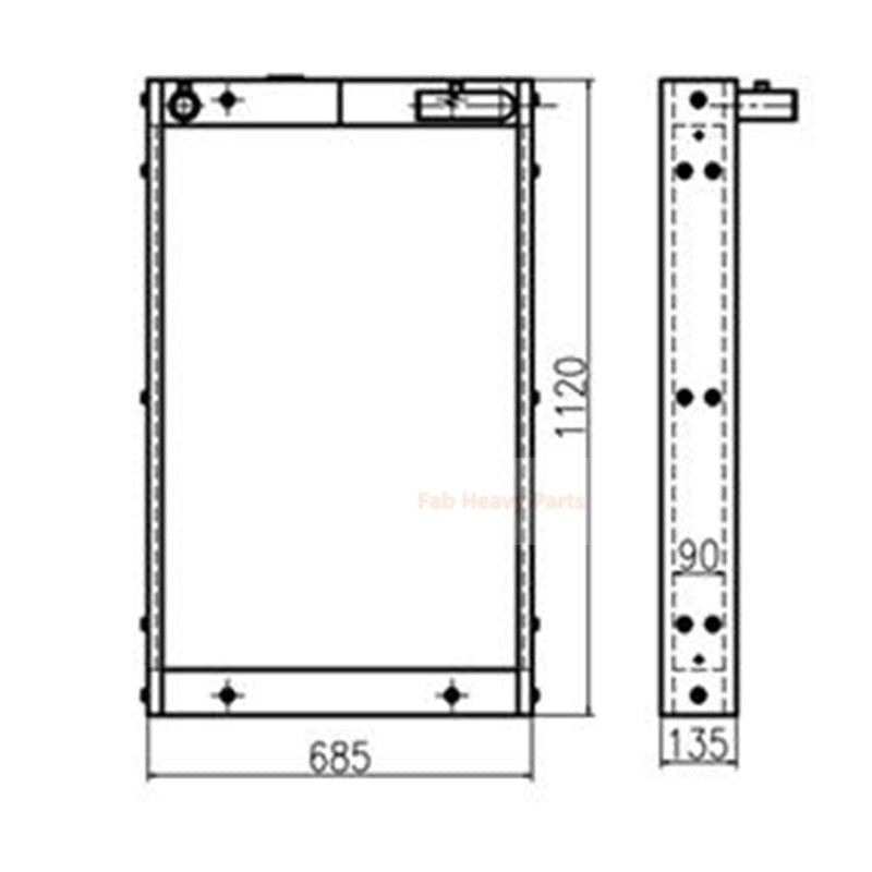 Enfriador de aceite hidráulico 11N6-43300 11N6-44030 para excavadora Hyundai R200W-7 R210LC-7 R210NLC-7 R210LC-7A