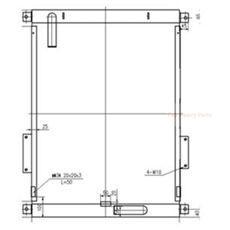 Hydraulic Oil Cooler 1415721 141 - 5721 Fits for Caterpillar CAT 320B, 320B L, 320B LN, 320B N, 320B S Excavator - Fab Heavy Parts