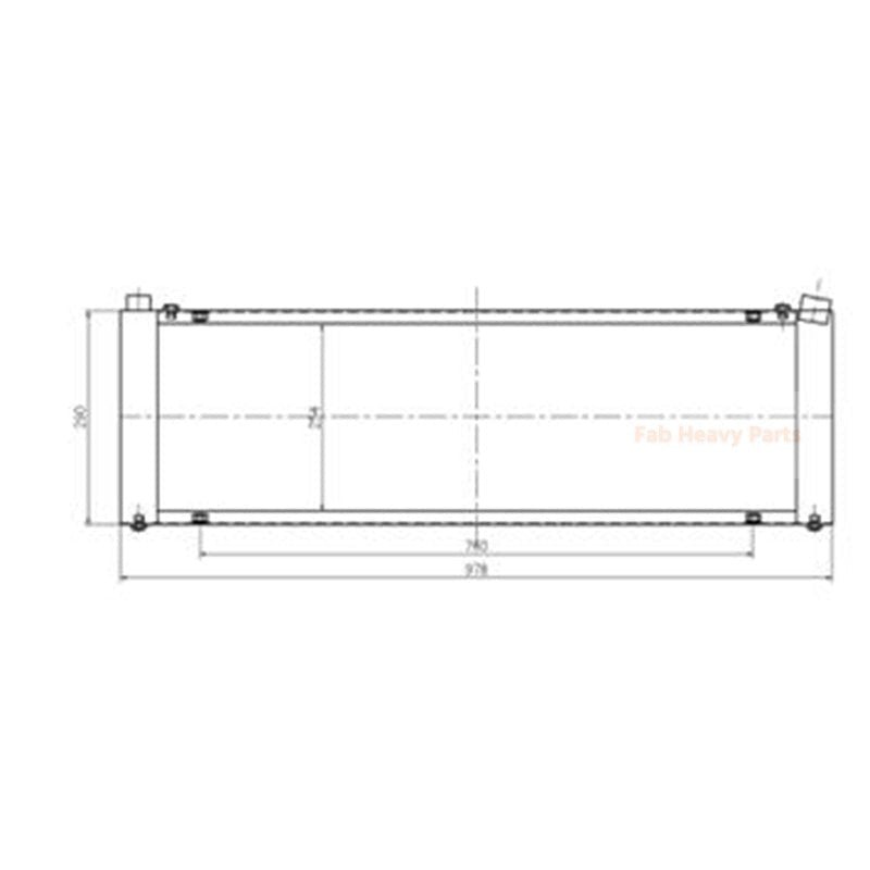 Hydraulic Oil Cooler 195 - 03 - 61211 Fits for Komatsu D375A - 5 Bulldozer - Fab Heavy Parts
