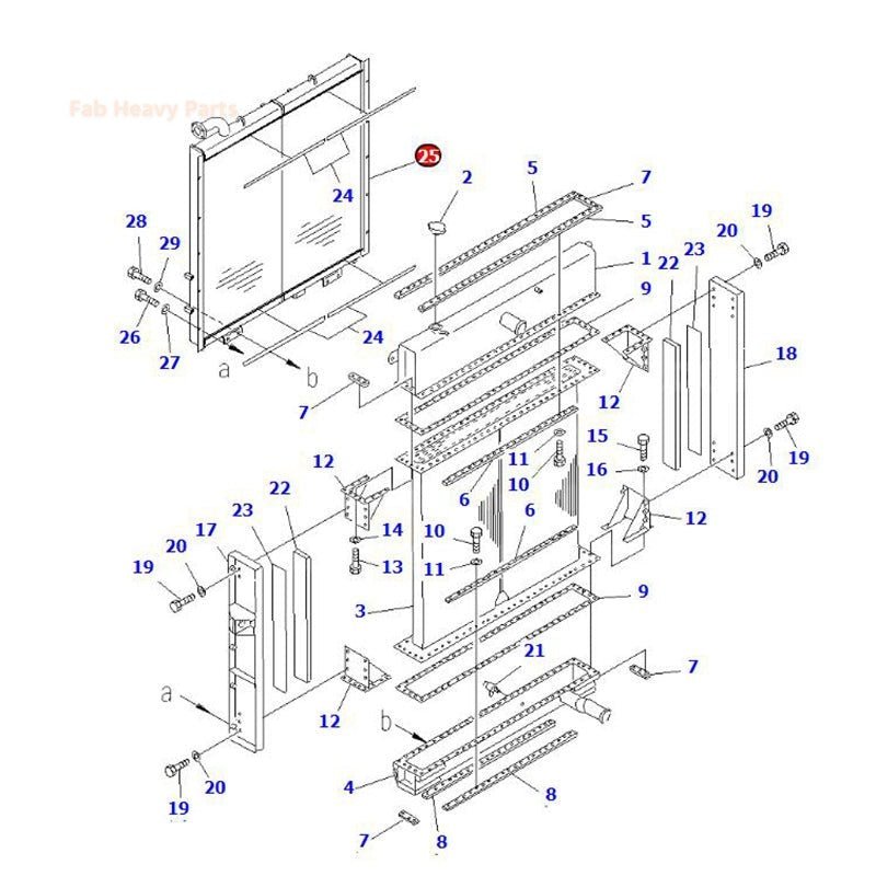 Hydraulic Oil Cooler 21N - 03 - 31311 Fits for Komatsu Excavator PC1100 - 6 PC1100SP - 6 - Fab Heavy Parts