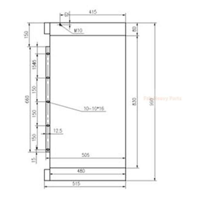 Hydraulic Oil Cooler 30/927195 for JCB Excavator JS240B